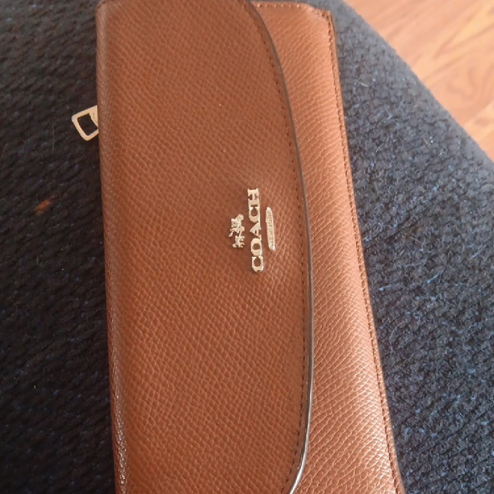 Coach Brown Leather Womens Wallet Bag